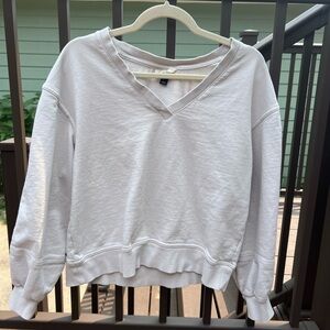 Universal Thread Womens Cream Crop Sweatshirt Size Large